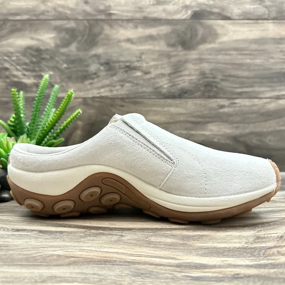 ❌SOLD❌NIB Merrell Jungle Slide Clogs Suede Birch Womens 9M 40 - Picture 6 of 12